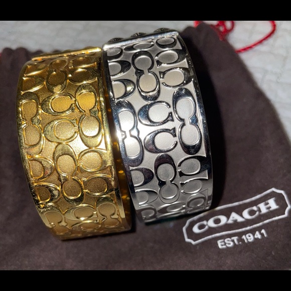 Coach gold or silver signature bangle bracelet - Picture 3 of 3